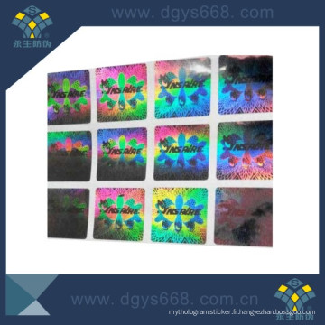 Étiquette d&#39;hologramme de couleur de matériel vert (YS20151016ZD00008)